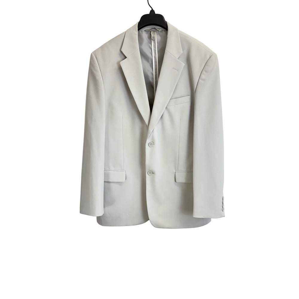 Clockhouse C&A Mens Light Gray Two Button Blazer Jacket US Size 46R Modern Fit